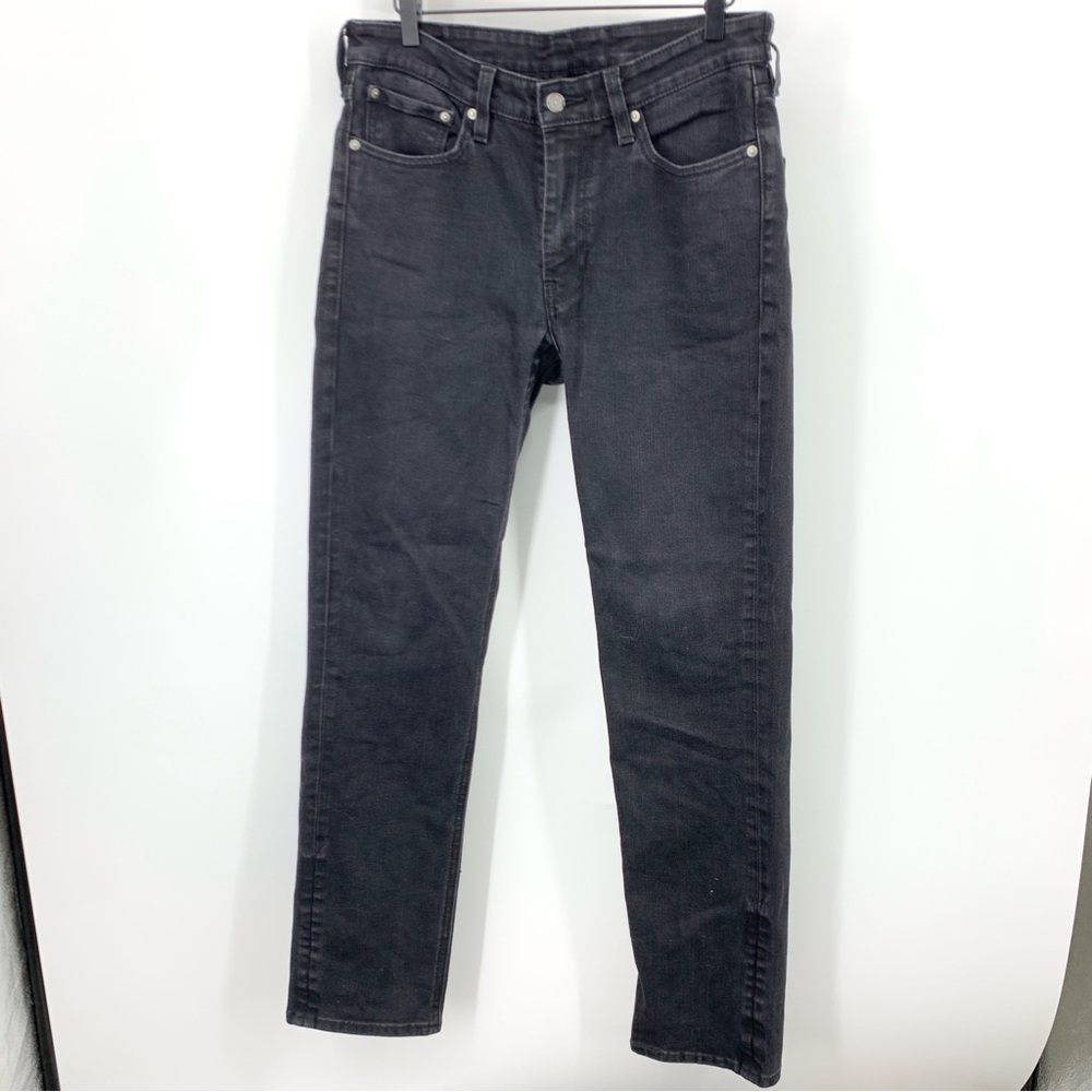 Levis Men Size 32 x 32 Jeans 511 Slim Fit Pants Black Cotton Stretch Denim